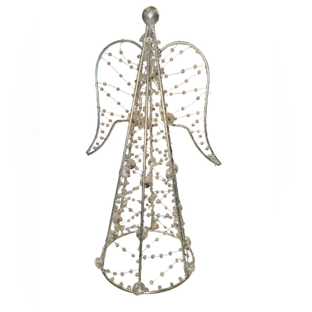 Beautiful Silver Wire and Bead Angel